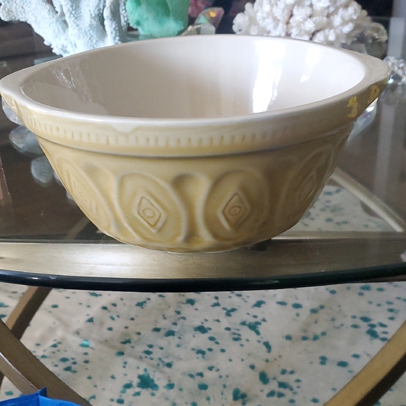 None Other - Yellow Ceramic Mixing Bowl